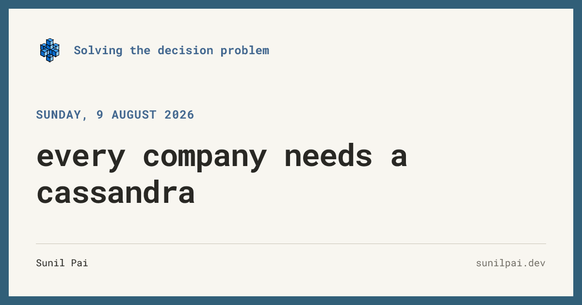 every company needs a cassandra